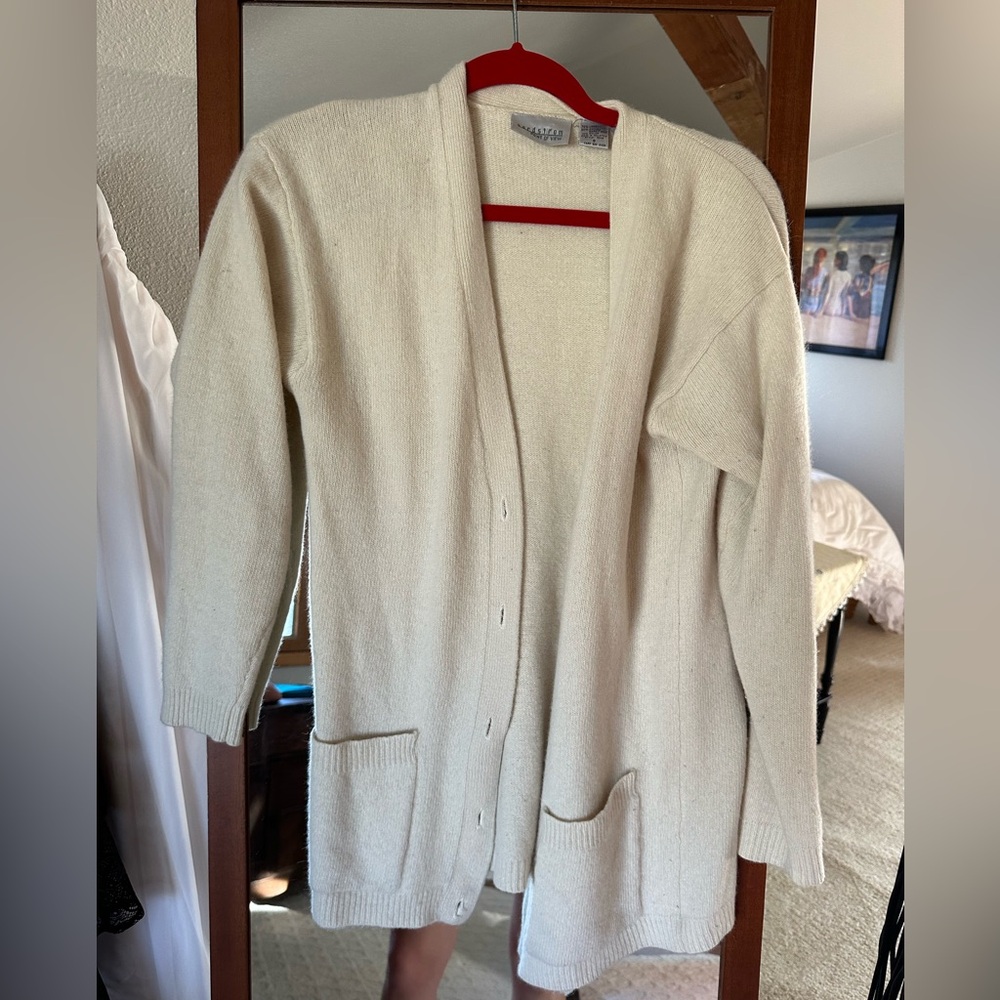 Vintage wool and angora cardigan